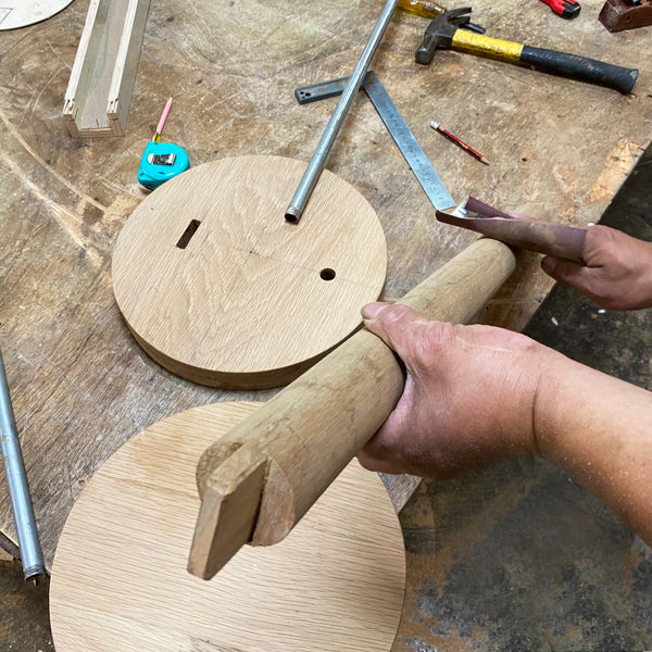HomeShake Carpenter Woodworking Solid Timber Wood for Bar Stool Furniture