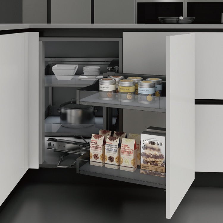 Oppein M3 Corner Cabinet BasketKitchen HomeShake Oppolia Singapore Renovation Contractor Interior Designer Carpenter