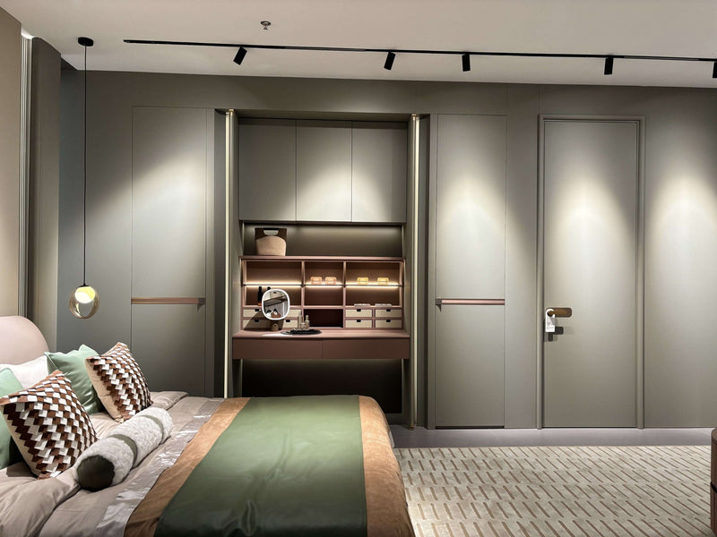 Patti Swing Door Wardrobe with VanityWardrobe HomeShake Oppolia Singapore Renovation Contractor Interior Designer Carpenter