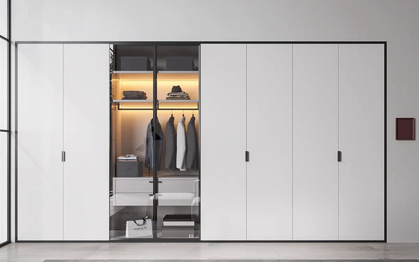 singapore wardrobe full height casement doors black handle glass door alu frame