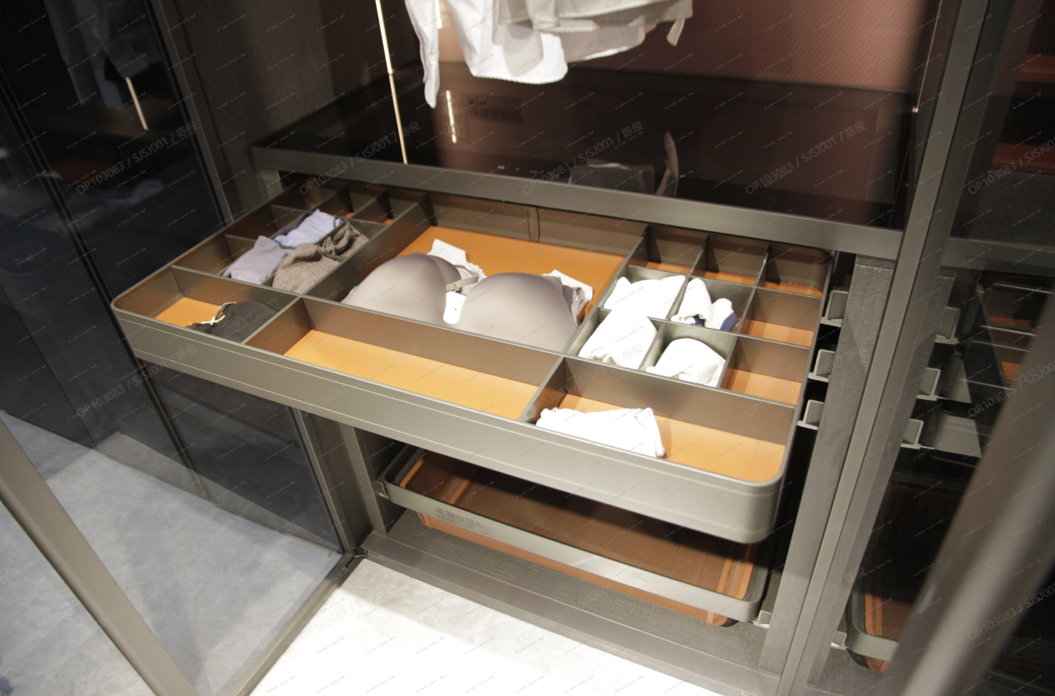 Underwear Box in Metallic Grey Aluminum