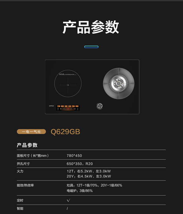 Oppein Hybrid Hob (2-Burner)