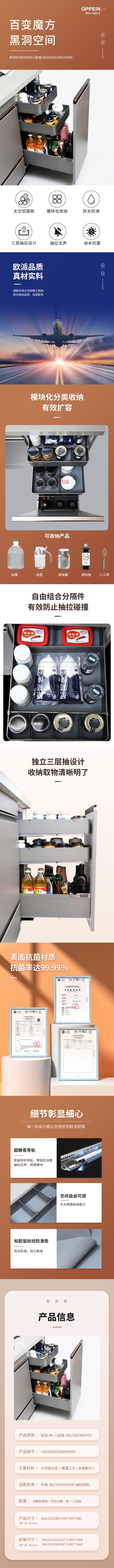 Oppein M6 Three-Layer Basket