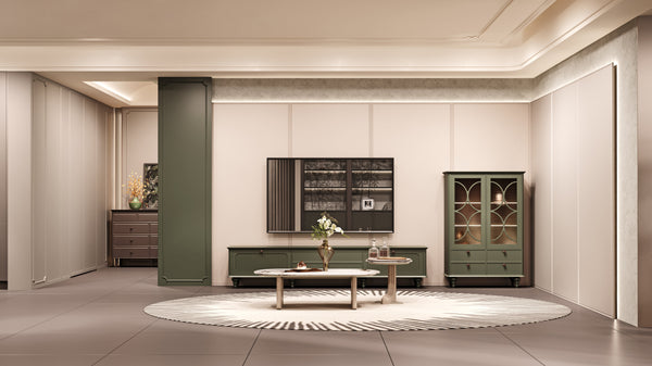 Modern living room with furniture and decor