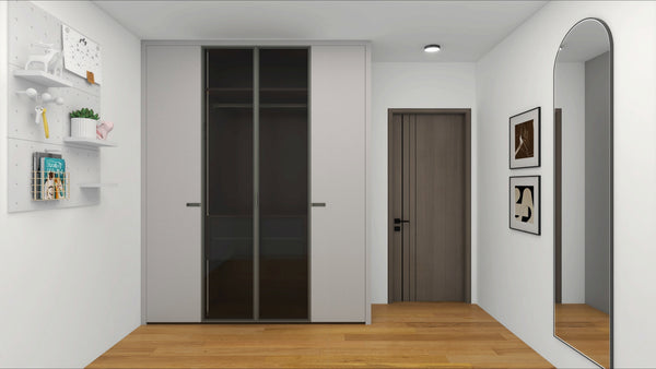 Signature 4-Door Wardrobe with Aluminum Glass Doors (Renaut Series)