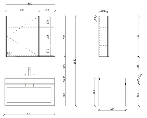 Filoli Vanity SetBathroom70 cmCeramic Integrated Basin HomeShake Oppolia Singapore Renovation Contractor Interior Designer Carpenter