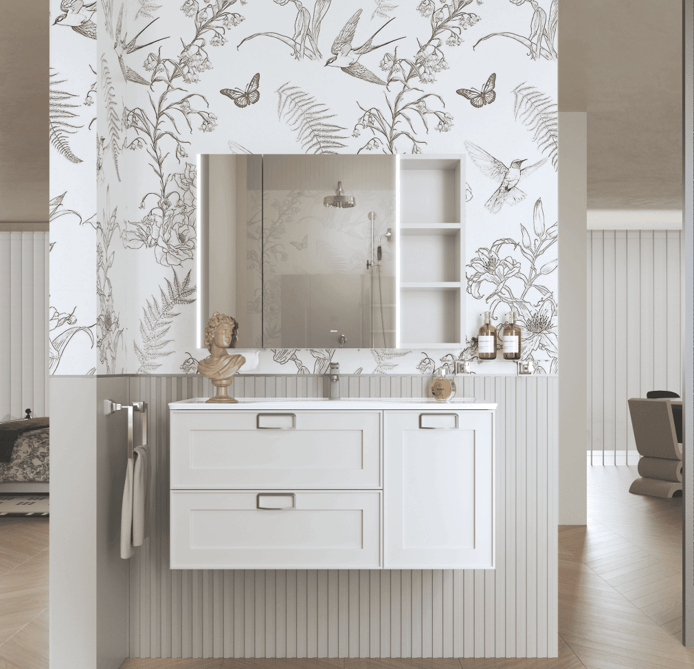 Filoli Bathroom Vanity Set Bathroom 70 cm Ceramic Integrated Basin HomeShake Oppolia Singapore Renovation Contractor