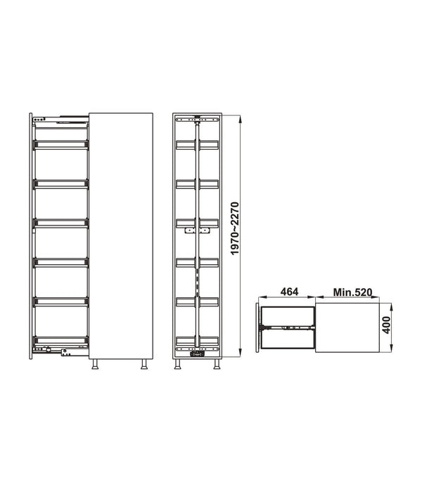 HÄFELE HÄFELE Kara Pull Larder Pantry Cabinet