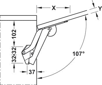 HÄFELE HÄFELE Stay Flap for Flip Up Door