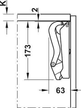 HÄFELE HÄFELE Stay Flap for Flip Up Door