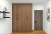 HDB 4-Door Wardrobe Formaldehyde-Free Low Emissions Casement Door Direct Carpentry HomeShake Oppolia Singapore Walnut Brown