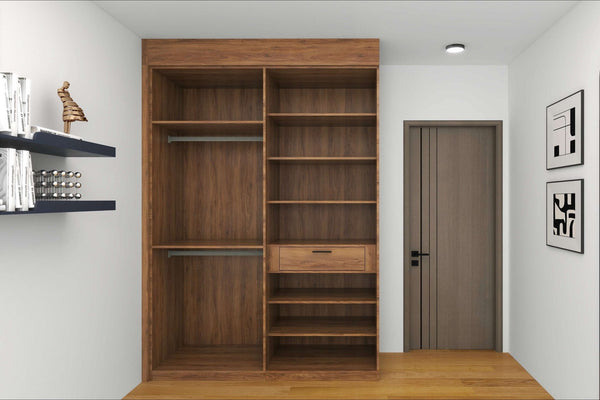 HDB 4-Door Wardrobe Formaldehyde-Free Low Emissions Casement Door Direct Carpentry HomeShake Oppolia Singapore internal brown