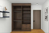 HDB 4-Door Wardrobe Formaldehyde-Free Low Emissions Casement Door Direct Carpentry HomeShake Oppolia Singapore internal dark
