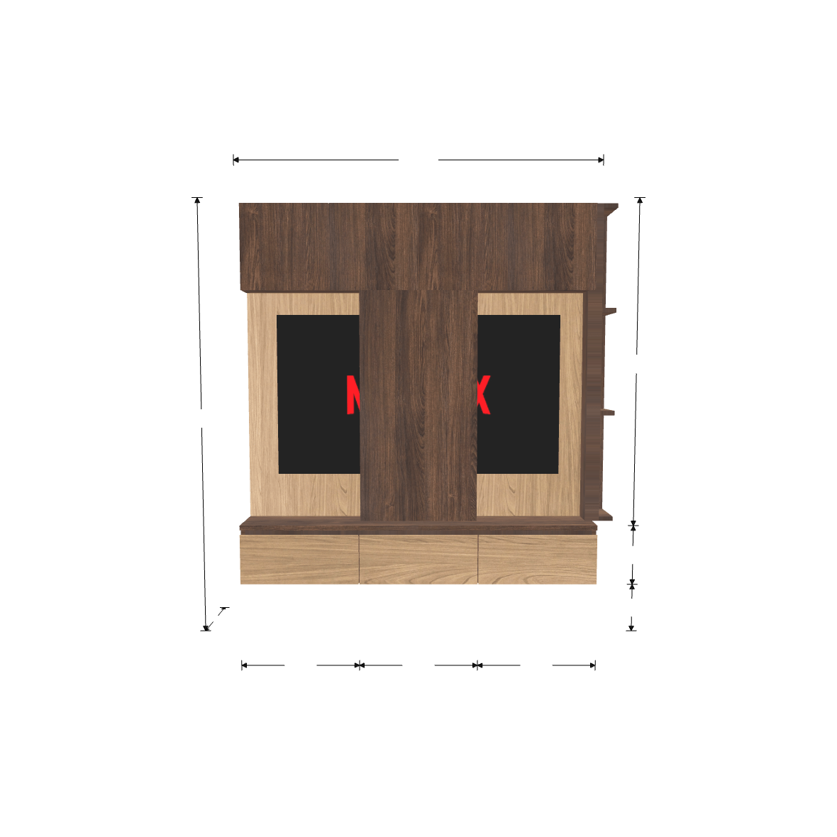 HomeShake custom-shape-diver TV Console & Feature Wall