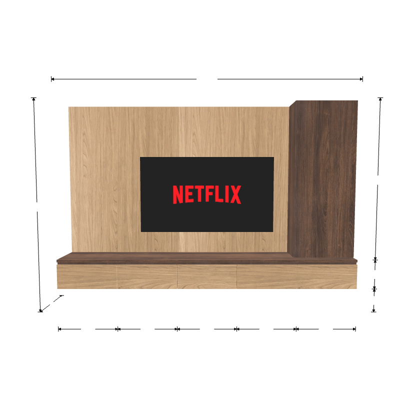 HomeShake custom-shape-diver TV Console & Feature Wall