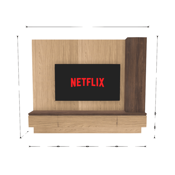 HomeShake custom-shape-diver Default TV Console & Feature Wall