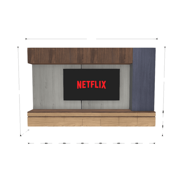 HomeShake custom-shape-diver Default TV Console & Feature Wall