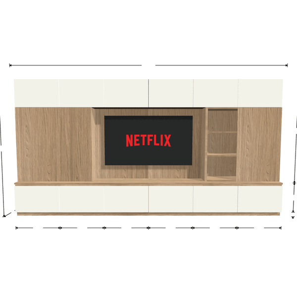 HomeShake custom-shape-diver TV Console & Feature Wall (Scandinavian)