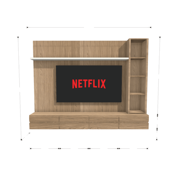 HomeShake custom-shape-diver TV Console & Feature Wall (Scandinavian)