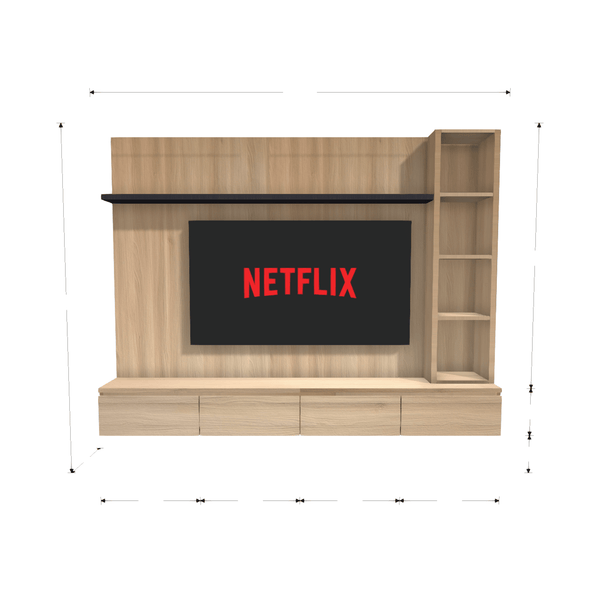 HomeShake custom-shape-diver TV Console & Feature Wall (Scandinavian)
