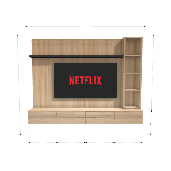 HomeShake custom-shape-diver TV Console & Feature Wall (Scandinavian)