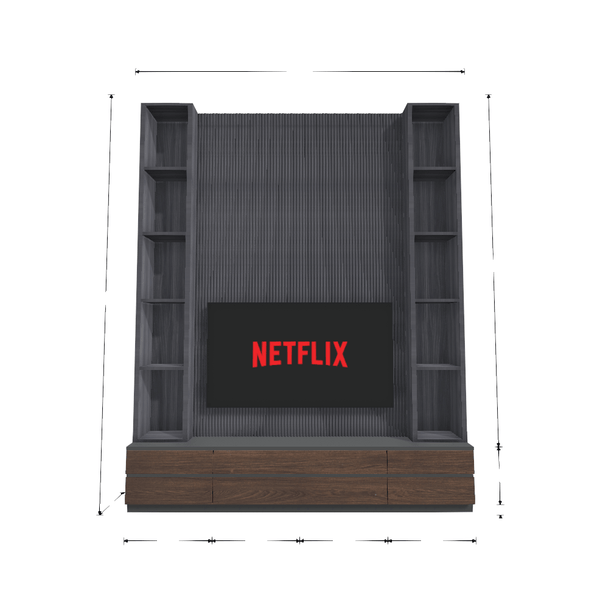 HomeShake custom-shape-diver Default TV Console & Feature Wall (Statement)