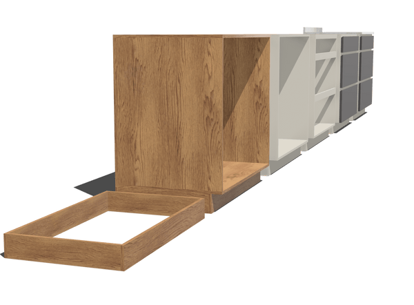 all the stages of building a kitchen cabinet