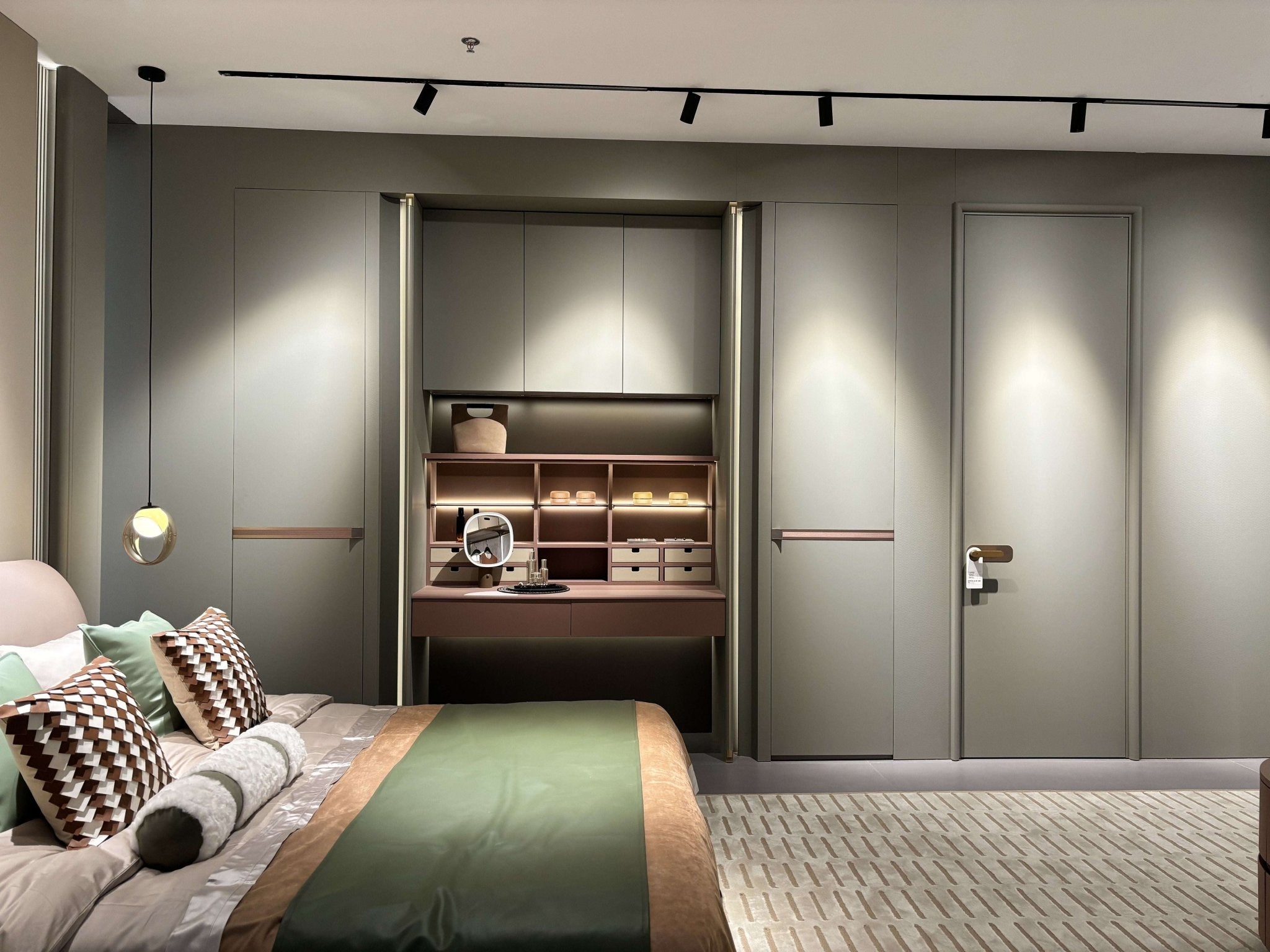 Patti Swing Door Wardrobe with VanityWardrobe HomeShake Oppolia Singapore Renovation Contractor Interior Designer Carpenter