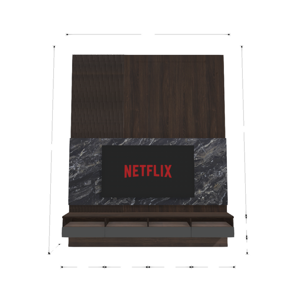 TV Console & Feature Wall (Elegant)