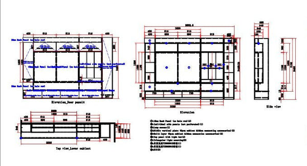 TV console cabinet feature wall oppolia renaut series by homeshake stone countertop technical drawings construction drawings