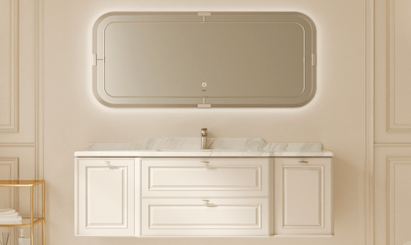Saint Michel Vanity SetBathroom160 cmNatural Stone with Undercounted Basin HomeShake Oppolia Singapore Renovation Contractor Interior Designer Carpenter