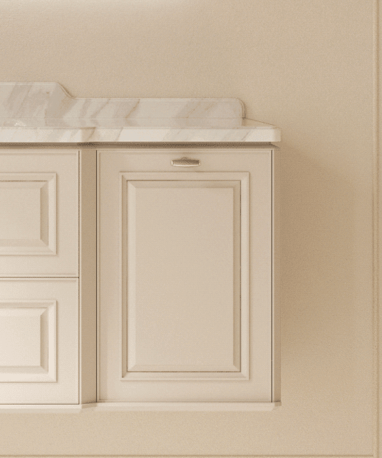 Saint Michel Vanity SetBathroom160 cmNatural Stone with Undercounted Basin HomeShake Oppolia Singapore Renovation Contractor Interior Designer Carpenter