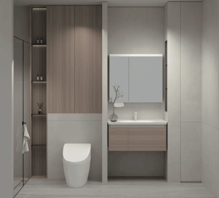 Torino Vanity SetBathroom90 cmCeramic Integrated Basin HomeShake Oppolia Singapore Renovation Contractor Interior Designer Carpenter
