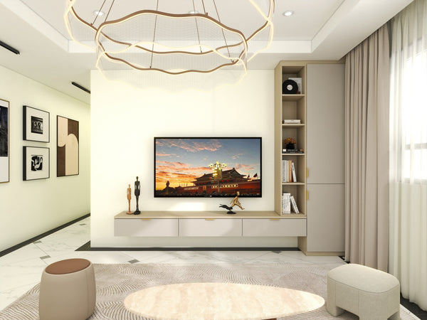 TV Console with Side Cabinet