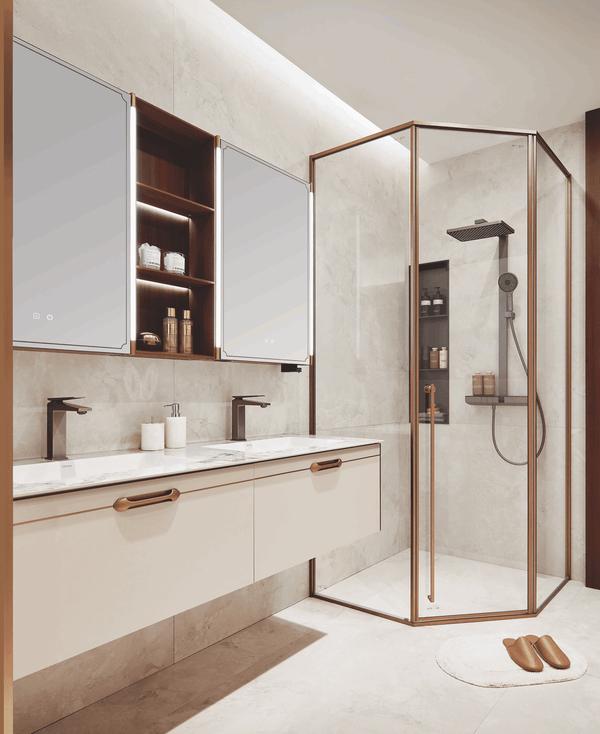 YunQi Vanity SetBathroom80 cmSintered Stone & Undermount Basin HomeShake Oppolia Singapore Renovation Contractor Interior Designer Carpenter