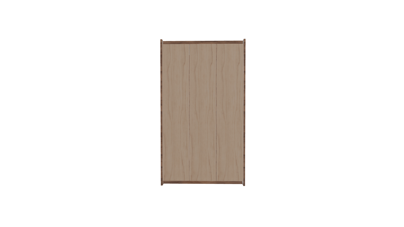 HomeShake Armoires & Wardrobes Birch 3-Door Wardrobe (Swing Doors) in High Pressure Laminate Finish
