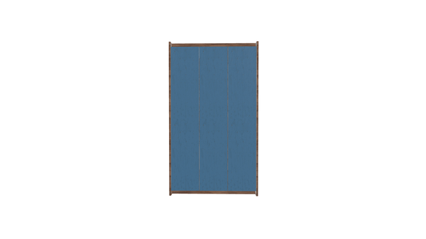 HomeShake Armoires & Wardrobes Deep Blue 3-Door Wardrobe (Swing Doors) in High Pressure Laminate Finish