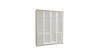 HomeShake Armoires & Wardrobes 4-Door Wardrobe (Swing Doors) with Glass Doors in Aluminium Frame